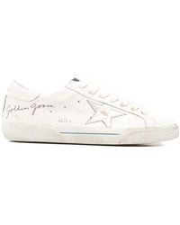 Golden Goose - Super-Star Leather Sneakers - Lyst