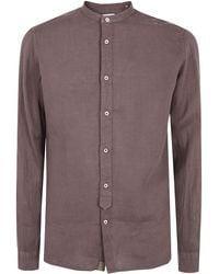 Tintoria Mattei 954 - Linen Shirt With A Mandarin Collar - Lyst