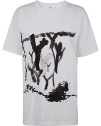 Y's Yohji Yamamoto - Round Neck Half Sleeve T-Shirt - Lyst