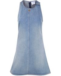 Courreges - A-Line Dress Heritage Denim - Lyst