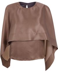 Alberta Ferretti - Cape Shirt - Lyst