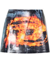 DIESEL - Oval D-Print Mini Skirt - Lyst