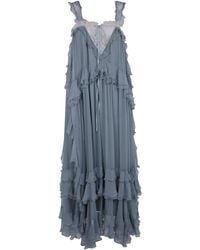 Chloé - Dress Ruffle "Midi Foulard Dress" - Lyst