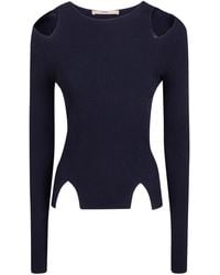 Nuur - Cut Out Round Neck Sweater - Lyst