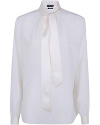 Tom Ford - Silk Crepe De Chine Lavalliere Tunic Top - Lyst