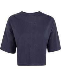 Balmain - Small Paris" Emb Cropped T-Shirt - Lyst