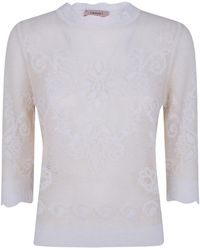 Twinset - Sweater Laced Top "Laced Top Sweater" - Lyst
