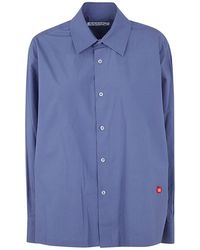 Alexander Wang - Button Up Long Sleeve Shirt With Apple Patch Logo Clothing - Lyst