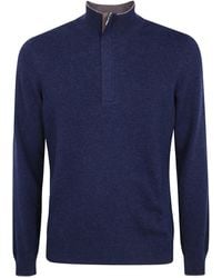 Gran Sasso - Sweater Long Sleeves Zip Turtle Neck - Lyst