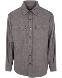 Cruna - Overshirt With Buttoned Chest Patch Pockets "Osaka" - Lyst