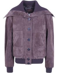 The Attico - Suede Bomber Jacket - Lyst