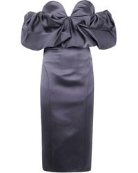 Elisabetta Franchi - Satin Dress Strapples - Lyst