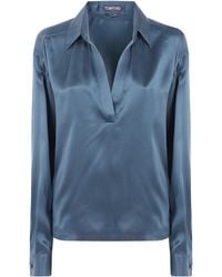 Tom Ford - Polo Shirt Silk 100% "Peach Feel Silk Satine" - Lyst