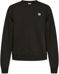 KENZO - Cotton Sweatshirt With Logo Patch - Lyst