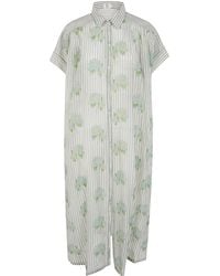 UPAVITA - Dress Short Sleeves Shirt Neck Midi - Lyst