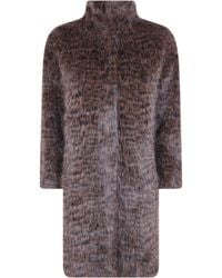 Betta Corradi - Coat High Neck "Leop" - Lyst
