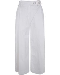 Twinset - Wide Leg Belted Trousers - Lyst