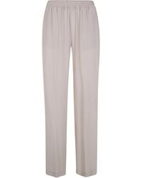 Seventy - Crepe Mixed Silk Trousers - Lyst