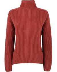 Kujten - "Demi" Turtleneck Sweater With Back Slit - Lyst