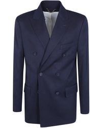 Golden Goose - "Golden M's" Double Breasted Blazer Light Dry Wool Gabardine/ Printed Message Inside Contrast Lining - Lyst