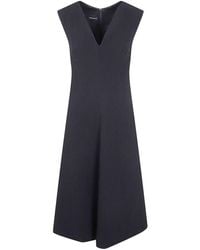 Emporio Armani - Sleeveless V-Neck Dress - Lyst