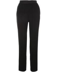 Emporio Armani - Elastic Waisted Trousers With Sartin Details - Lyst
