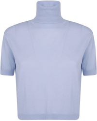 N°21 - Short-Sleeve Turtleneck Sweater - Lyst