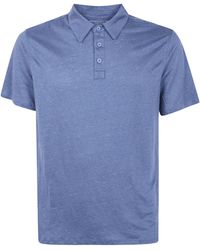 Majestic - Linen Short Sleeves Polo Shirt - Lyst