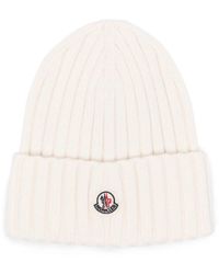 Moncler - Raffia Logo Beanie - Lyst