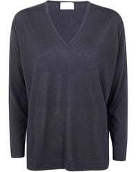 Drumohr - Long Sleeve V-Neck Extrafine Sweater - Lyst