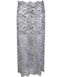 Rabanne - Long Lace Skirt - Lyst