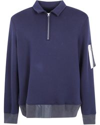 Sacai - Polo Shirt Zipper "Sponge Sweat" - Lyst