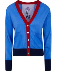 In bed with You - V Neck Printed Cardigan - Lyst