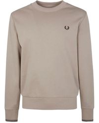 Fred Perry - Crew Neck Sweatshirt - Lyst
