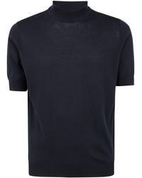 FILIPPO DE LAURENTIIS - Maglione A Maniche Corte Con Collo Alto - Lyst