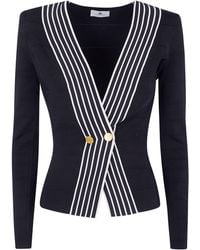 Elisabetta Franchi - Tricot V Neck Sweater - Lyst