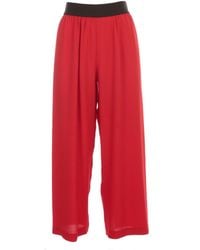 Maria Calderara - Pants Wide Leg Crepe - Lyst