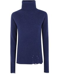 Uma Wang - "Maglione Con Collo Alto A Costine" - Lyst