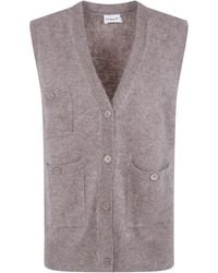 P.A.R.O.S.H. - P. A.R. O.S. H. Sweater V Neck "Yak V Neck Gilet" - Lyst
