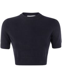 Sportmax - Round Neck Short Sleeves Woven 'Bettina' T-Shirt - Lyst