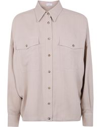 Brunello Cucinelli - Linen Blend Shirt - Lyst