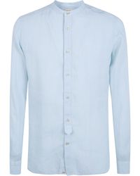 Tintoria Mattei 954 - Linen Shirt With A Mandarin Collar - Lyst