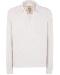 Uma Wang - "Stripes Wool" Polo Top - Lyst