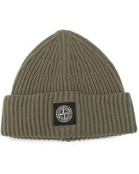 Stone Island - Hat Wool 100% Virgin Wool Beanie - Lyst