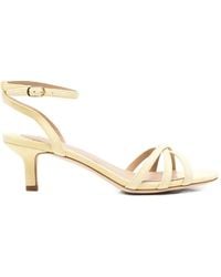Ralph Lauren - "Kendyl" Kitten Midi Heel Sandals - Lyst