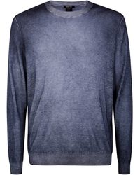 Avant Toi - Two Colors Ultralight Cashmere And Wool Round Neck Pullover - Lyst