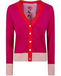 In bed with You - V Neck Printed Cardigan - Lyst
