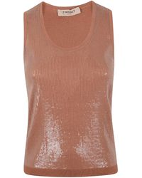 Twinset - Round Neck Tank Top - Lyst