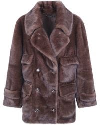 DR. HOPE - Faux Fur Coat "9141.Eko Mi2 Ganache" - Lyst