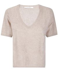 ABSOLUT CASHMERE - 'Nicoletta' Maglione A Maniche Corti Con Scollo A V - Lyst